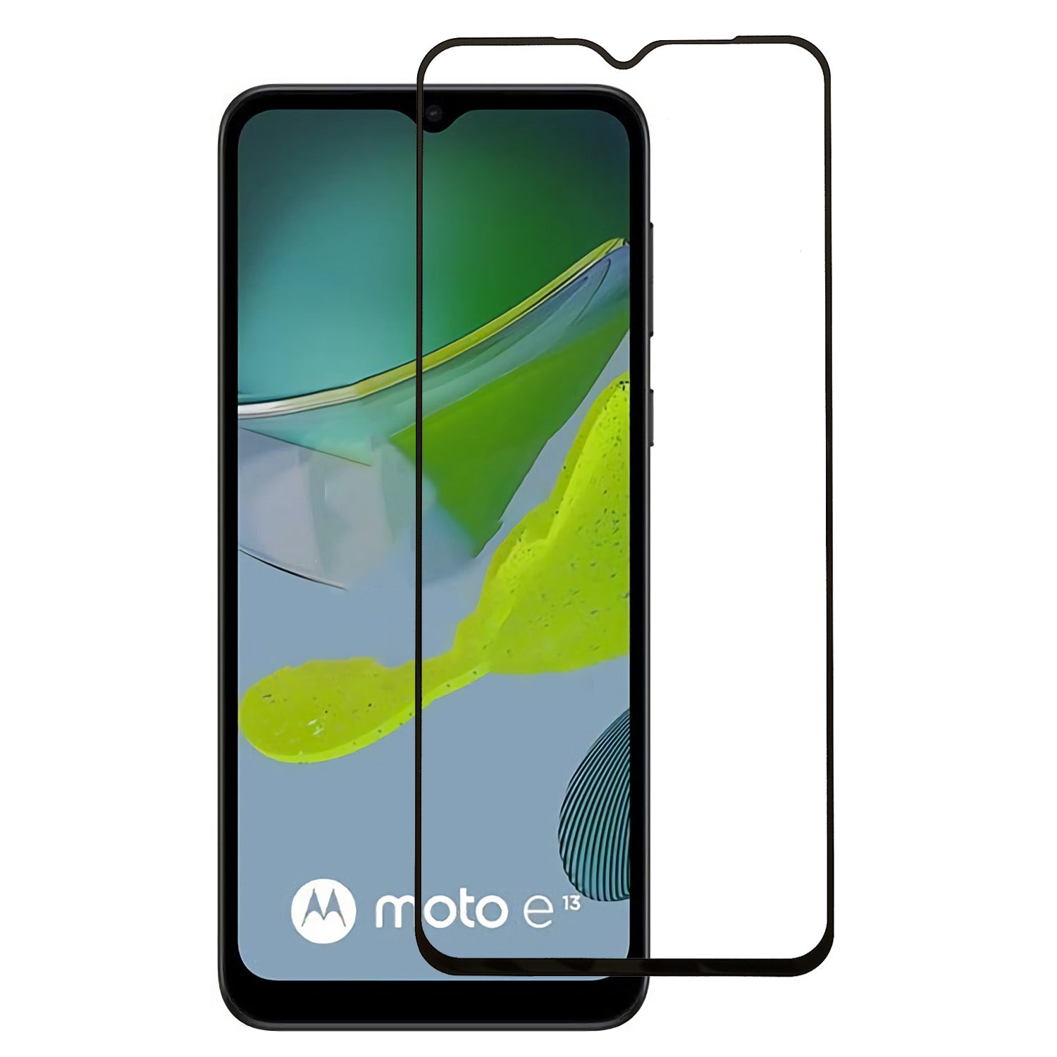 For Motorola Moto E13 4G Silk Printing Tempered Glass Film Full Glue Anti-explosion HD Full Screen Protector For Motorola Moto E13 4G Silk Printing Tempered Glass Film Full Glue Anti-explosion HD Full Screen Protector